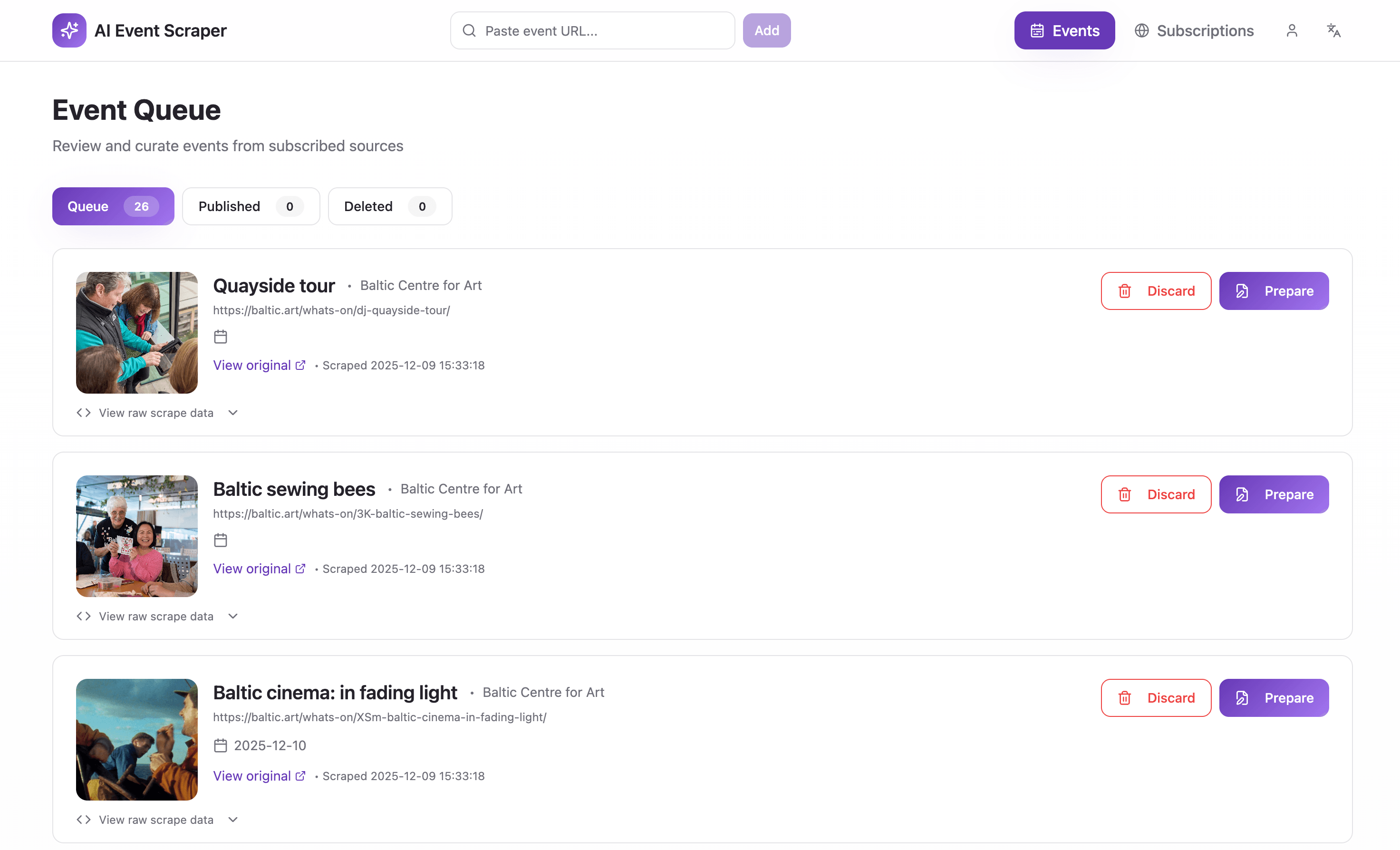 Event Discovery Platform